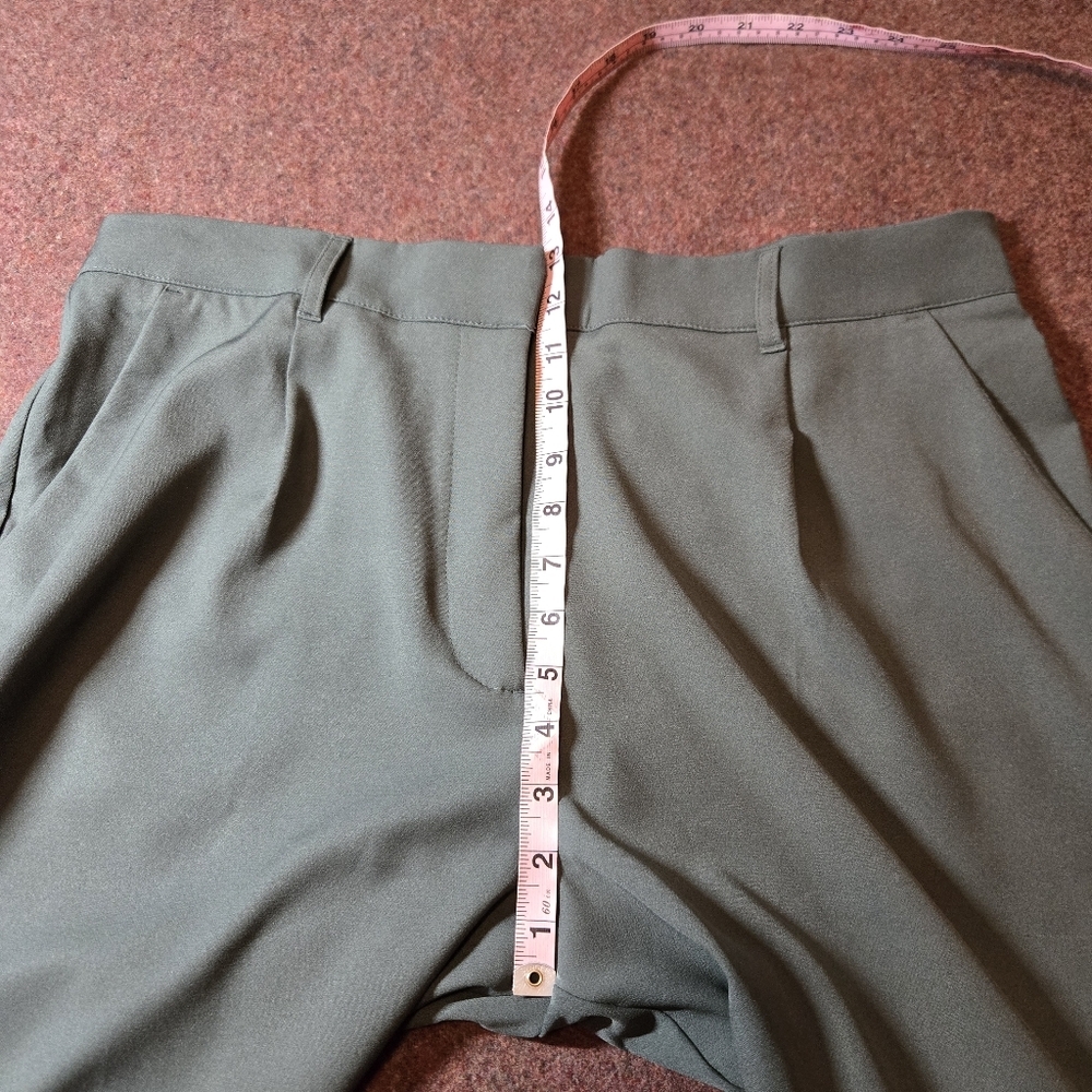 32 Degrees Cool Olive Green Dress Slacks Size Large With A 28in Inseam - Picture 5 of 7
